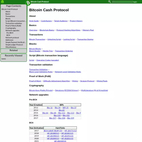 Bitcoin Cash Protocol