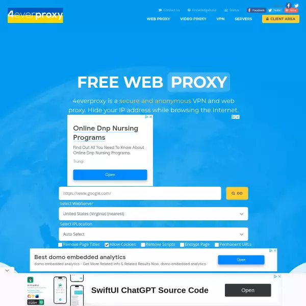 4everproxy - Free Web Proxy | Unlimited VPN